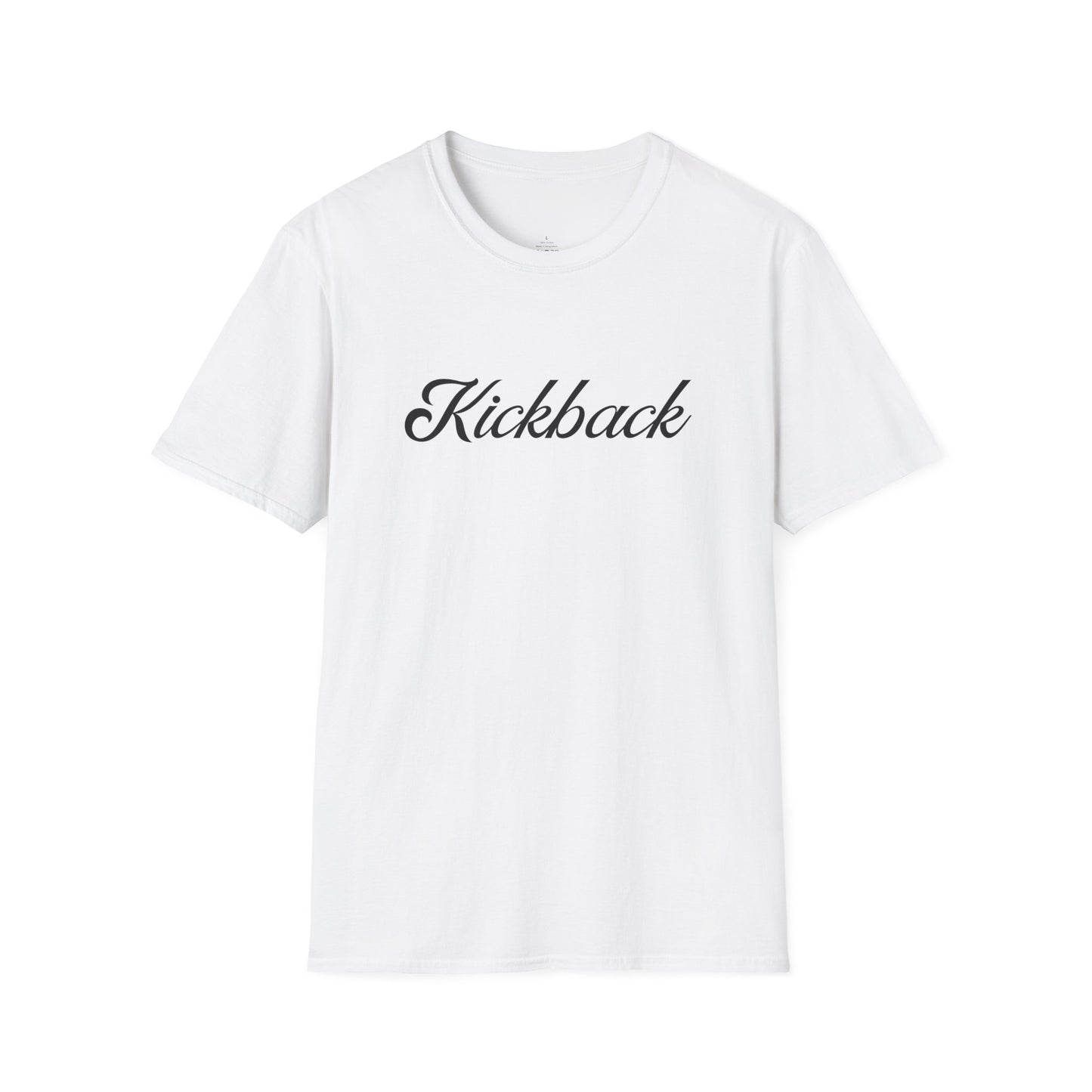 White Kickback Script Logo T-Shirt
