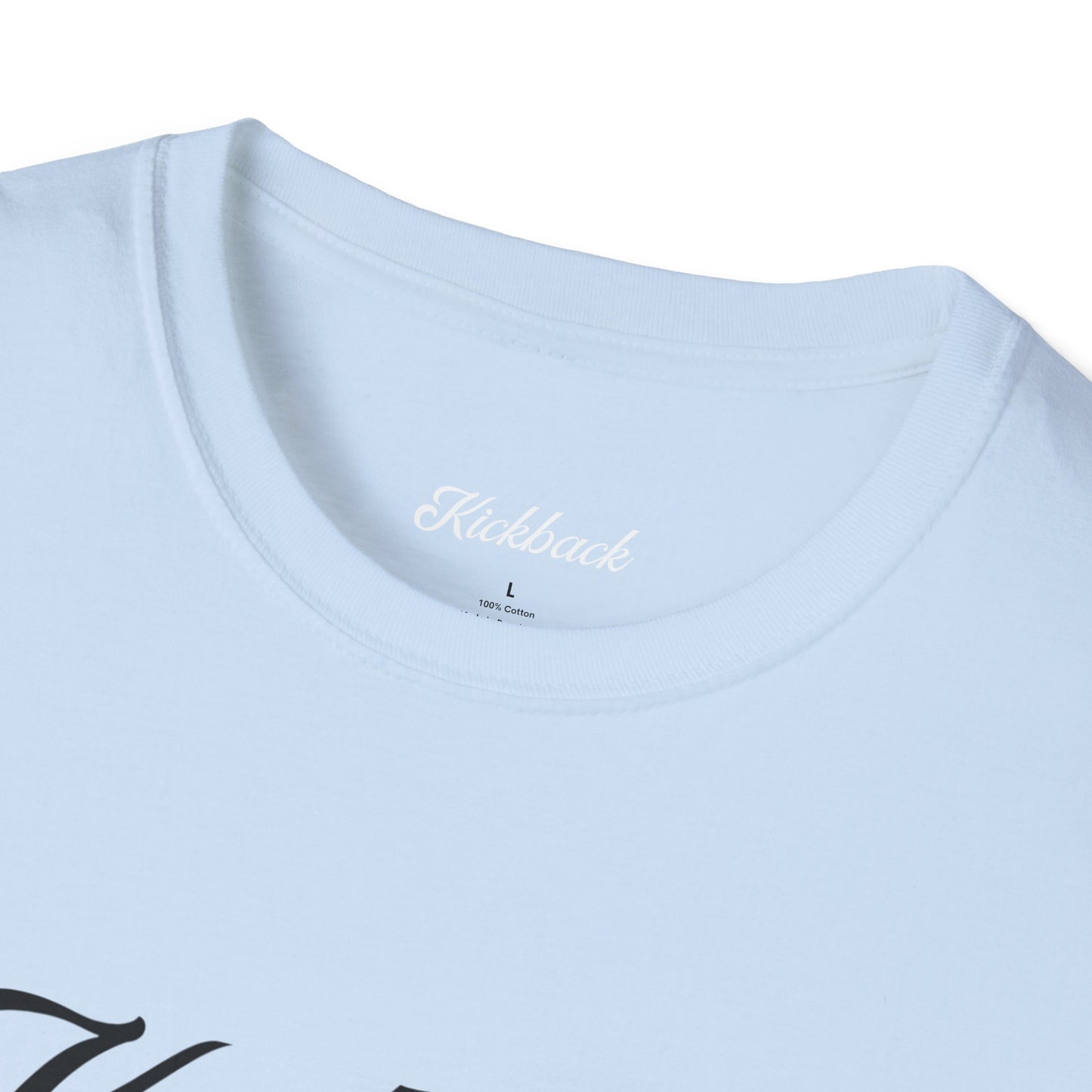 Light Blue Kickback Script Logo T-Shirt