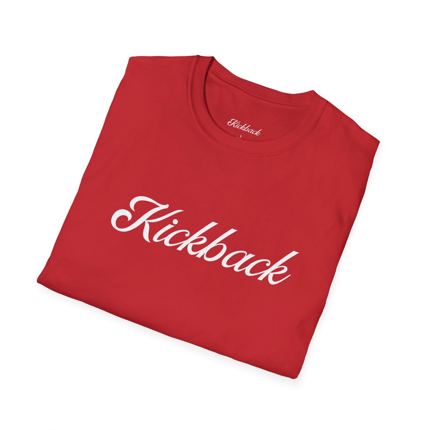 Red Kickback Script Logo T-Shirt