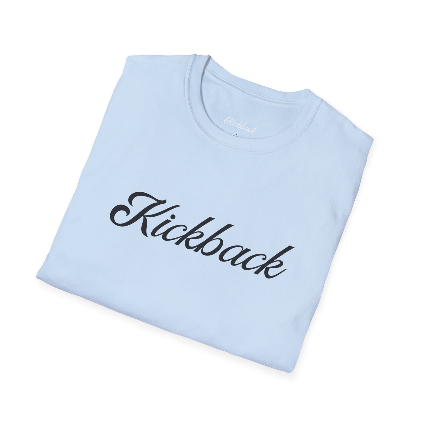 Light Blue Kickback Script Logo T-Shirt