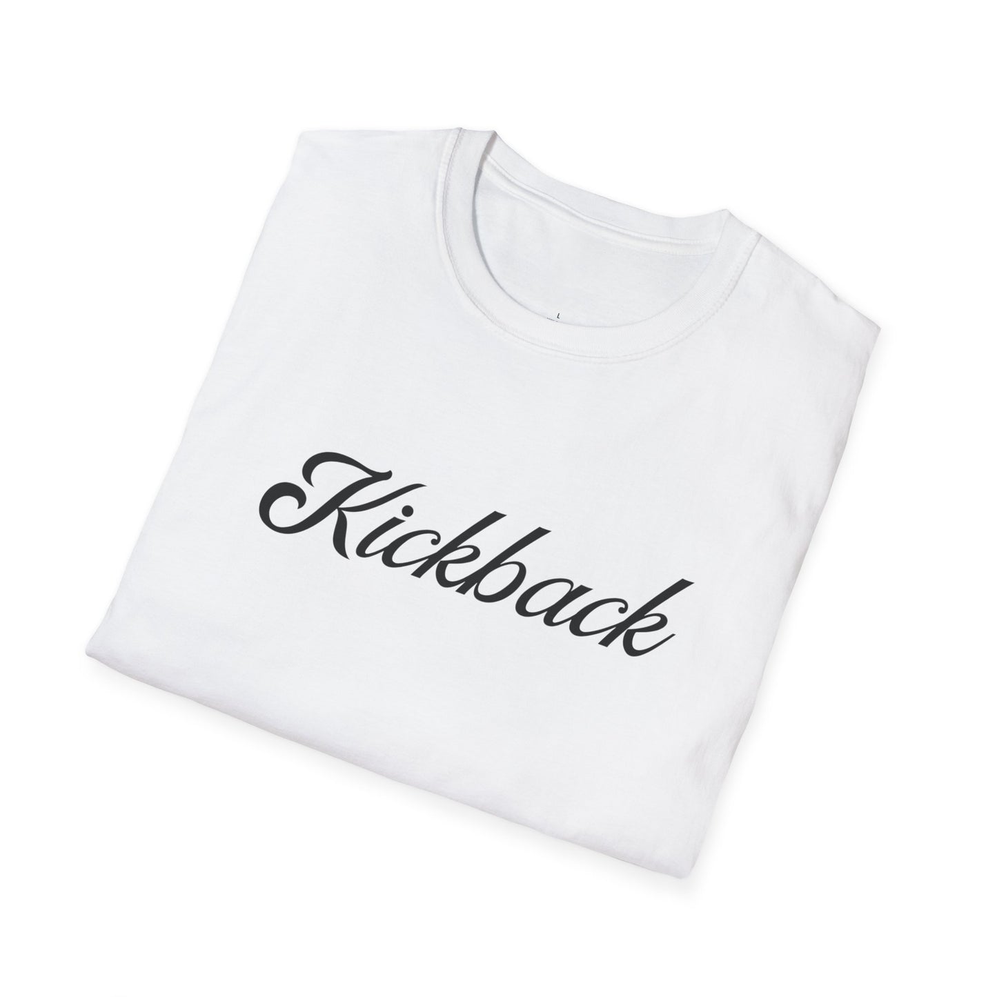 White Kickback Script Logo T-Shirt