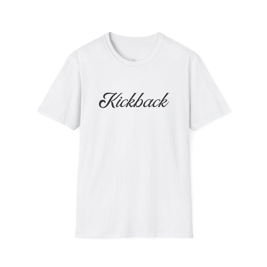 White Kickback Script Logo T-Shirt